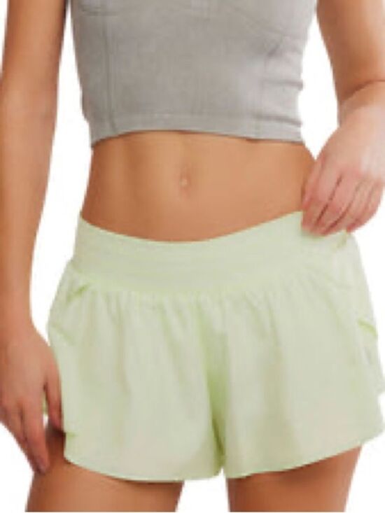 Free People Pants - Free People Women's Light Lime Athletic Shorts Large